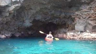 a person in a pool of water